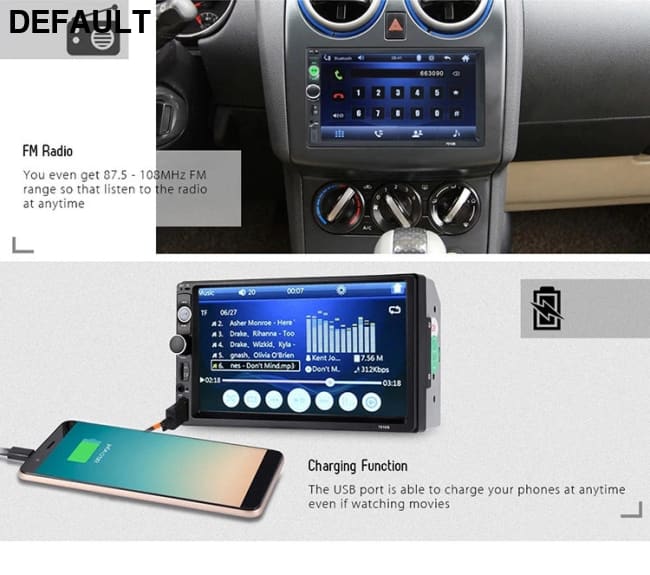 2 din Car Radio 7’’ HD Autoradio Multimedia Player 2DIN Touch Screen Auto audio Stereo MP5 BT USB TF FM Camera DVD GPS