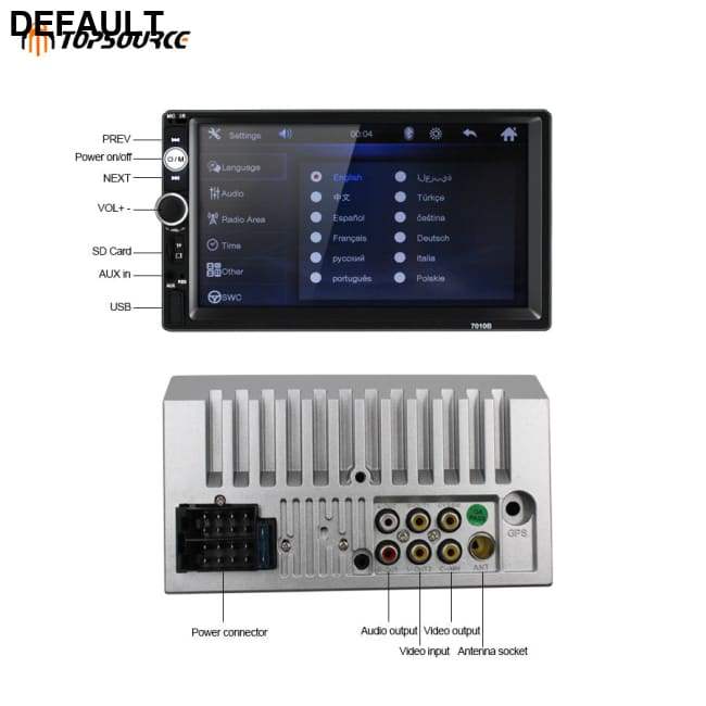 2 din Car Radio 7’’ HD Autoradio Multimedia Player 2DIN Touch Screen Auto audio Stereo MP5 BT USB TF FM Camera DVD GPS