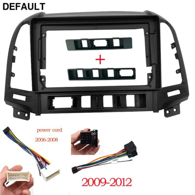 2 Din Car Radio Installation GPS Plastic Fascia Panel Frame and Cable for HYUNDAI Santa Fe IX45 2006~2012 Dash Mount