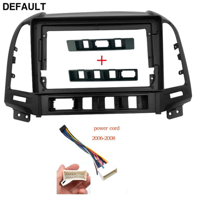 2 Din Car Radio Installation GPS Plastic Fascia Panel Frame and Cable for HYUNDAI Santa Fe IX45 2006~2012 Dash Mount