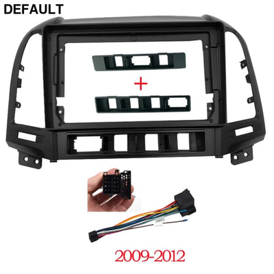 2 Din Car Radio Installation GPS Plastic Fascia Panel Frame and Cable for HYUNDAI Santa Fe IX45 2006~2012 Dash Mount