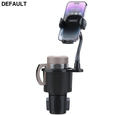 2 In 1 Car Cup Phone Holder Automotive Drink with 360° Rotating Gooseneck Mount Adjustable Base Fit for Most Phones