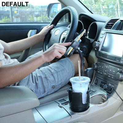 2 In 1 Car Cup Phone Holder Automotive Drink with 360° Rotating Gooseneck Mount Adjustable Base Fit for Most Phones