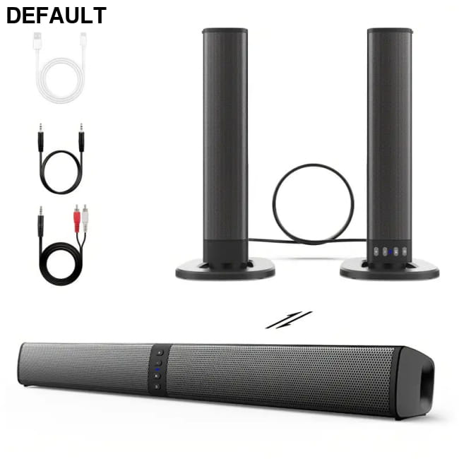 2-in-1 Soundbar and 20W Home Bluetooth Speaker Black Theater Speakers Electronics