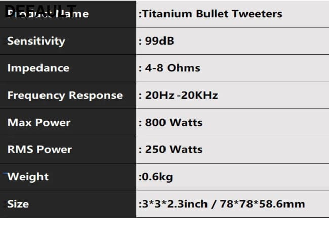 2 Pcs 3 inch Car Speakers Max. Power 800W Full Range Frequency Titanium Tweeter Automotive Audio Music Speaker CHINA