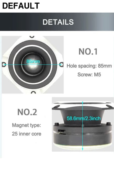 2 Pcs 3 inch Car Speakers Titanium Tweeter Max. Power 800W Full Range Frequency Automotive 1 Set Stereo CHINA Tweeters