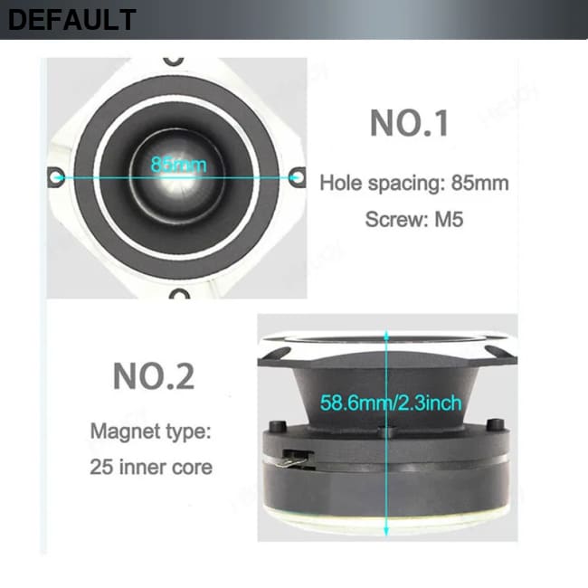 2 Pcs 3 inch Car Speakers Titanium Tweeter Max. Power 800W Full Range Frequency Automotive 1 Set Stereo CHINA Tweeters