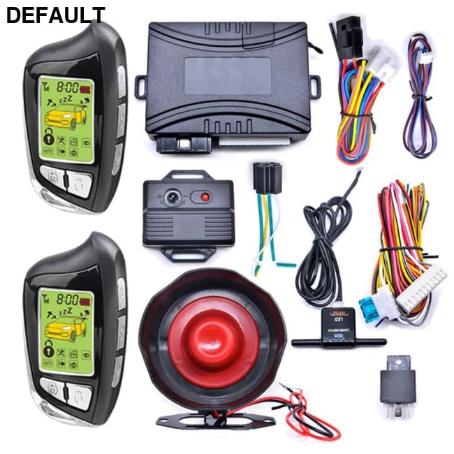 2 Way Car Alarm System Autostart Security Vibration Sound Light Prompt of Anti-Theft Alert Burglar Remote Control