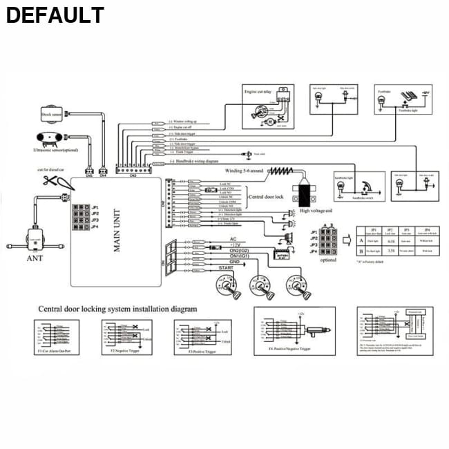 2 Way Car Alarm System Autostart Security Vibration Sound Light Prompt of Anti-Theft Alert Burglar Remote Control