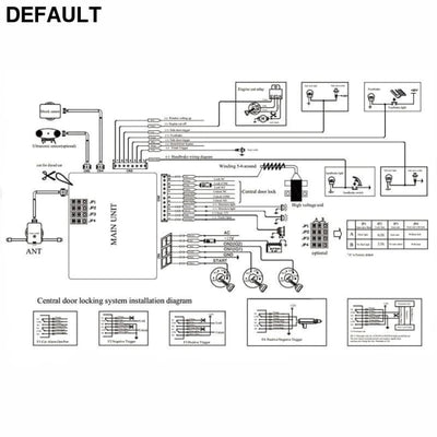 2 Way Car Alarm System Autostart Security Vibration Sound Light Prompt of Anti-Theft Alert Burglar Remote Control