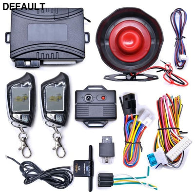 2 Way Car Alarm System Autostart Security Vibration Sound Light Prompt of Anti-Theft Alert Burglar Remote Control