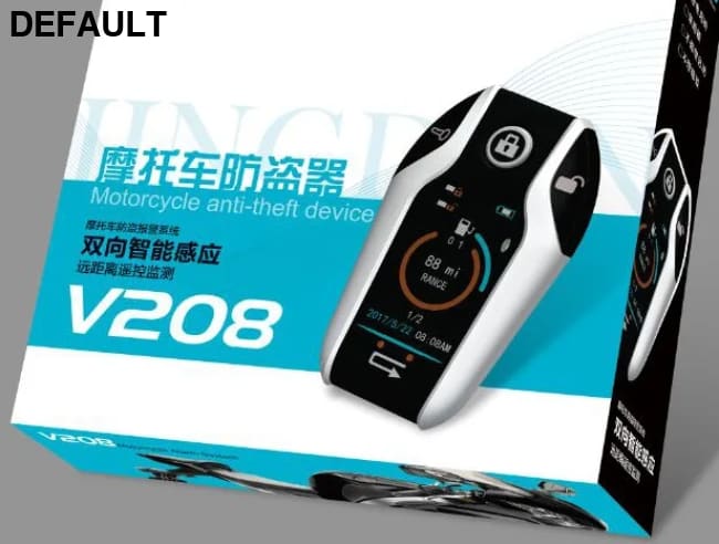 2 way Motorcycle Anti-theft Security Alarm System Scooter Burglary Vibration Remote Engine Start 5meter Auto-lock V208