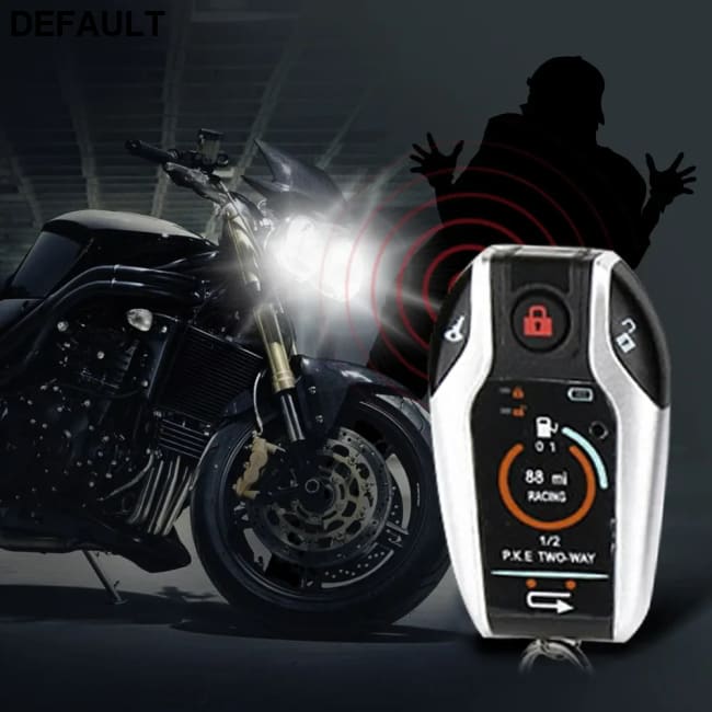 2 way Motorcycle Anti-theft Security Alarm System Scooter Burglary Vibration Remote Engine Start 5meter Auto-lock V208