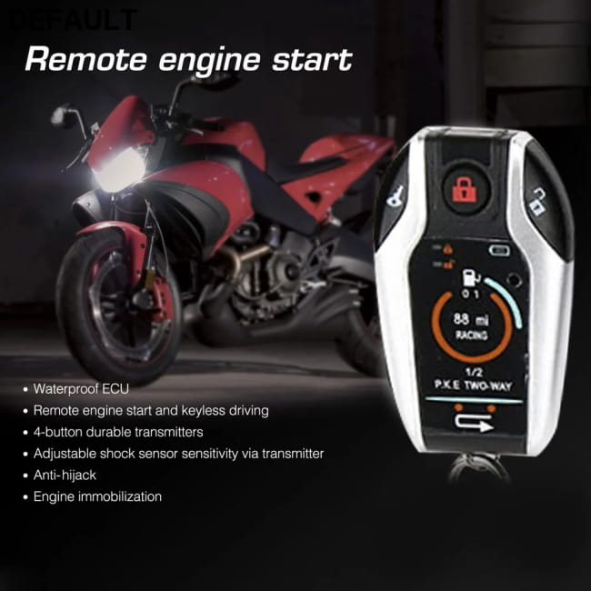 2 Way Motorcycle Anti-theft Security with Remote Engine Start V208 Car Alarm & Systems Automotive