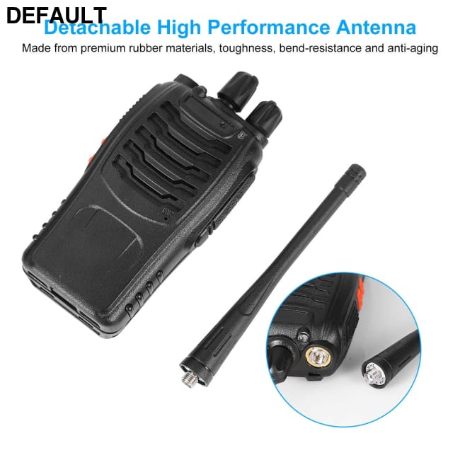 2 x Baofeng BF-888S Walkie Talkies Two Way Radio UHF 16CH 400-470MHZ Long Range Black Portable Radios Best Selling