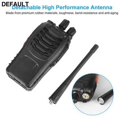 2 x Baofeng BF-888S Walkie Talkies Two Way Radio UHF 16CH 400-470MHZ Long Range Black Portable Radios Best Selling