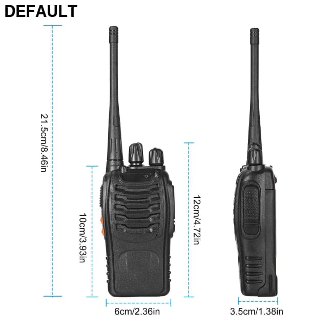 2 x Baofeng BF-888S Walkie Talkies Two Way Radio UHF 16CH 400-470MHZ Long Range Black Portable Radios Best Selling
