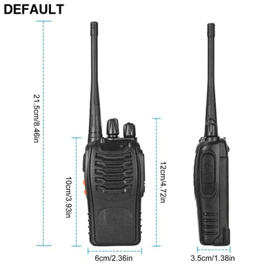 2 x Baofeng BF-888S Walkie Talkies Two Way Radio UHF 16CH 400-470MHZ Long Range Black Portable Radios Best Selling