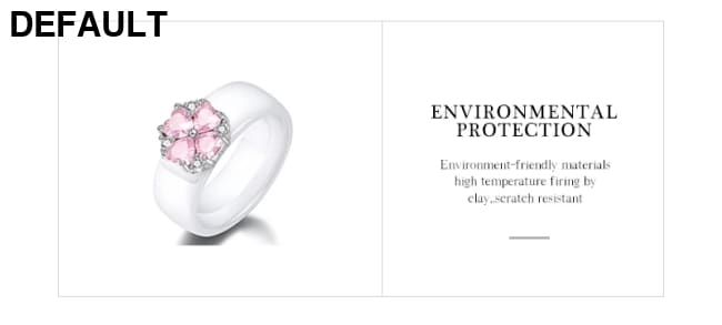 2019 New Wedding Rings Fashion Pink Flower Cubic Zirconia Engagement Ceramic Ring Jewelry For Women S925 Sterling