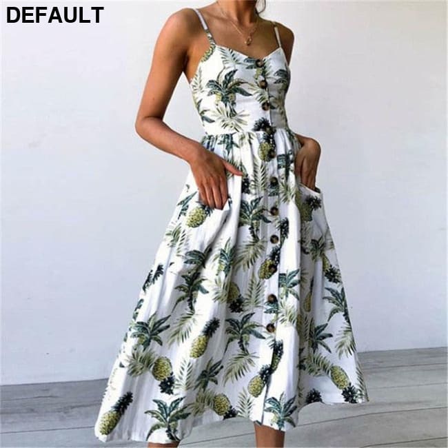 2019 New Women Print Floral Stripe Long dress Sexy V-Neck Sleevele Button Beach Casual Boho Midi Dress Plus Size 3XL