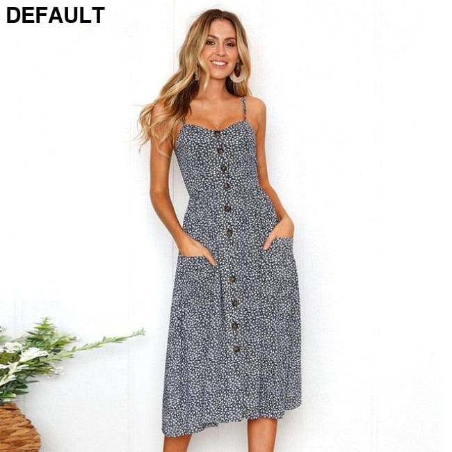 2019 New Women Print Floral Stripe Long dress Sexy V-Neck Sleevele Button Beach Casual Boho Midi Dress Plus Size 3XL