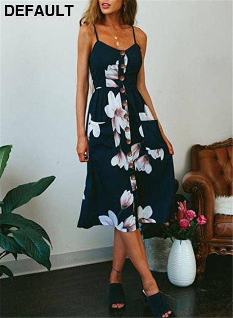 2019 New Women Print Floral Stripe Long dress Sexy V-Neck Sleevele Button Beach Casual Boho Midi Dress Plus Size 3XL