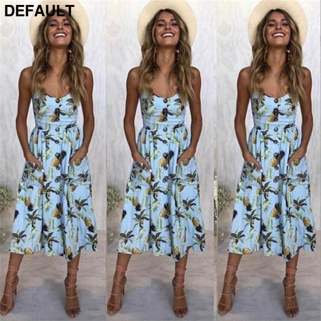 2019 New Women Print Floral Stripe Long dress Sexy V-Neck Sleevele Button Beach Casual Boho Midi Dress Plus Size 3XL