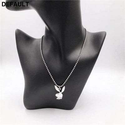 2020 new Women Fashion Cute Long Ear Bunny Pendant Necklaces Charm Playboy Necklace Party Jewelry Collier Femme 60cm
