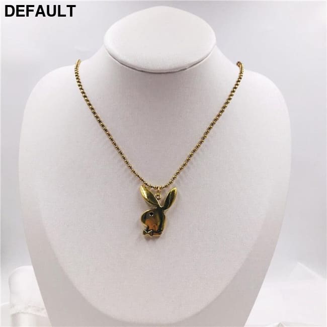 2020 new Women Fashion Cute Long Ear Bunny Pendant Necklaces Charm Playboy Necklace Party Jewelry Collier Femme Men