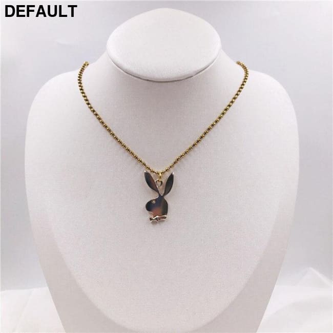 2020 new Women Fashion Cute Long Ear Bunny Pendant Necklaces Charm Playboy Necklace Party Jewelry Collier Femme Men