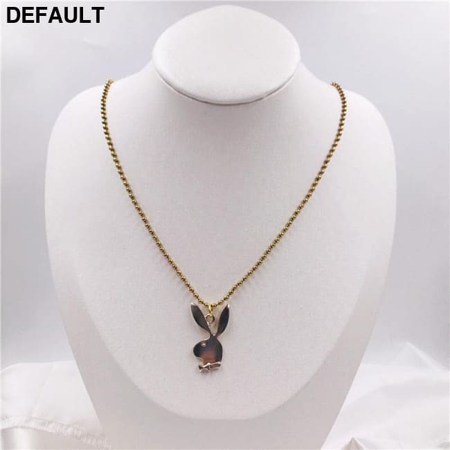 2020 new Women Fashion Cute Long Ear Bunny Pendant Necklaces Charm Playboy Necklace Party Jewelry Collier Femme Men