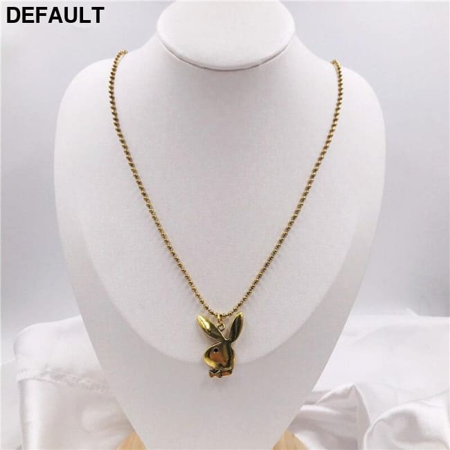 2020 new Women Fashion Cute Long Ear Bunny Pendant Necklaces Charm Playboy Necklace Party Jewelry Collier Femme Men