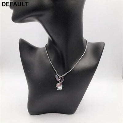 2020 new Women Fashion Cute Long Ear Bunny Pendant Necklaces Charm Playboy Necklace Party Jewelry Collier Femme Men