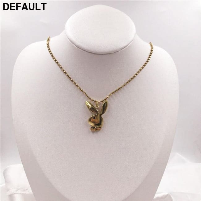 2020 new Women Fashion Cute Long Ear Bunny Pendant Necklaces Charm Playboy Necklace Party Jewelry Collier Femme Men