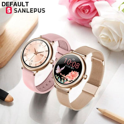 2020 SANLEPUS Stylish Women’s Smart Watch Luxury Waterproof Wristwatch Stainless Steel Casual Girls Smartwatch