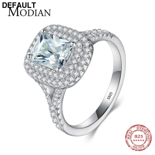 2021 Top quality R&J Brand Bridal 100% Solid 925 Sterling Silver Ring Cake Engagement Wedding Fine rings Jewelry