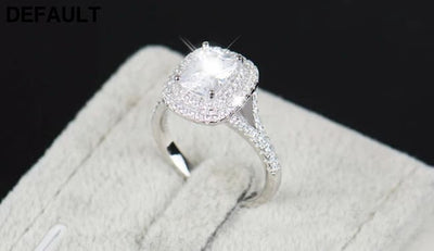 2021 Top quality R&J Brand Bridal 100% Solid 925 Sterling Silver Ring Cake Engagement Wedding Fine rings Jewelry