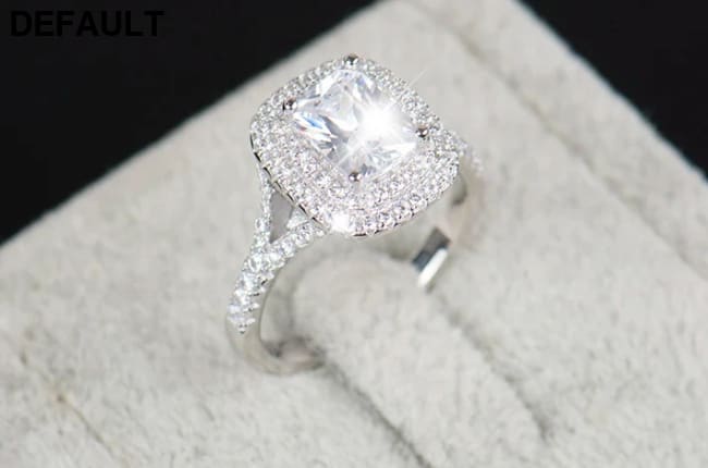 2021 Top quality R&J Brand Bridal 100% Solid 925 Sterling Silver Ring Cake Engagement Wedding Fine rings Jewelry