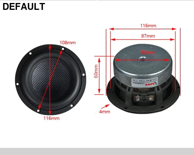 2023 new 4-inch subwoofer unit long-stroke high-power original fiberglass speaker bookshelf fever bass 4 ohms-8 ohms 8