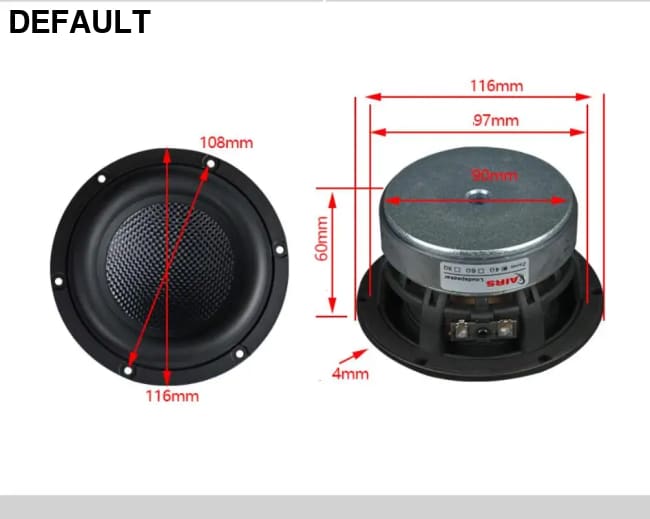 2023 new 4-inch subwoofer unit long-stroke high-power original fiberglass speaker bookshelf fever bass 4 ohms-8 ohms