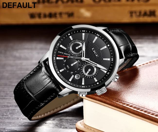 2023 New Mens Watches LIGE Top Brand Leather Chronograph Waterproof Sport Automatic Date Quartz Watch For Men Relogio