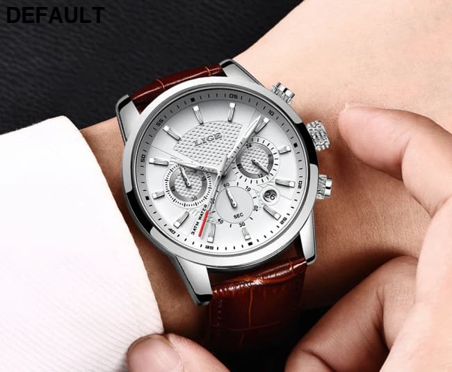 2023 New Mens Watches LIGE Top Brand Leather Chronograph Waterproof Sport Automatic Date Quartz Watch For Men Relogio
