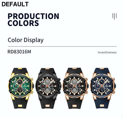 2023 New REWARD Mens Watches Blue Waterproof Top Luxury Brand Chronograph Sport Watch Quartz For Men Wristwatch