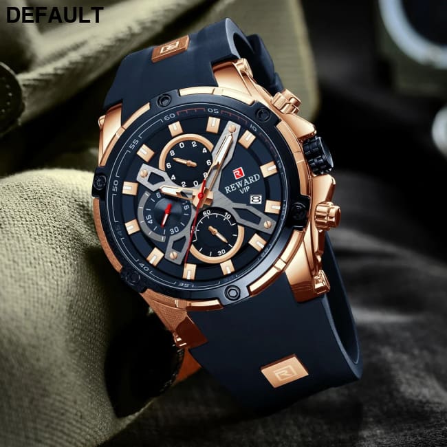 2023 New REWARD Mens Watches Blue Waterproof Top Luxury Brand Chronograph Sport Watch Quartz For Men Wristwatch