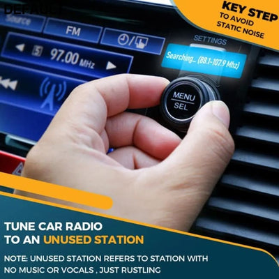 2024 Bluetooth 5.3 FM Transmitter for Car Stronger Dual Mics Deep Bass Sound 48W PD&QC3.0 Charger Adapter Black