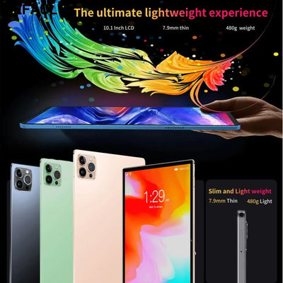 2024 Top selling 10.1-inch Tablet with 4GB RAM 64GB ROM Android 11 System Song Player Global Version 5000 mAh Tablets