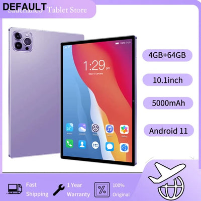 2024 Top selling 10.1-inch Tablet with 4GB RAM 64GB ROM Android 11 System Song Player Global Version 5000 mAh Tablets