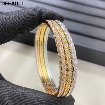 2025 new full diamond narrow version Rhomb bracelet simple light luxury for women’s delicate high quality jewelry gifts