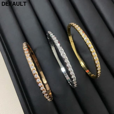 2025 new full diamond narrow version Rhomb bracelet simple light luxury for women’s delicate high quality jewelry gifts