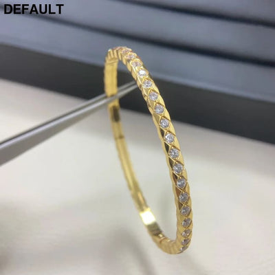 2025 new full diamond narrow version Rhomb bracelet simple light luxury for women’s delicate high quality jewelry gifts